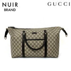 Gucci Monogram Boston Handbag Beige